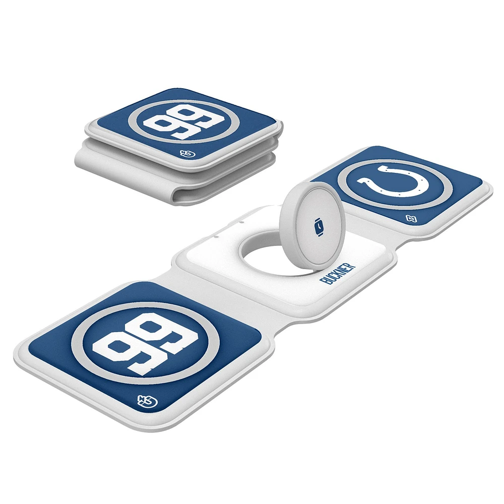 Keyscaper DeForest Buckner Indianapolis Colts 3-in-1 Foldable Charger
