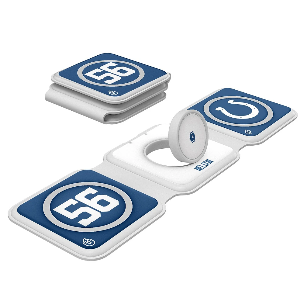 Keyscaper Quenton Nelson Indianapolis Colts 3-in-1 Foldable Charger