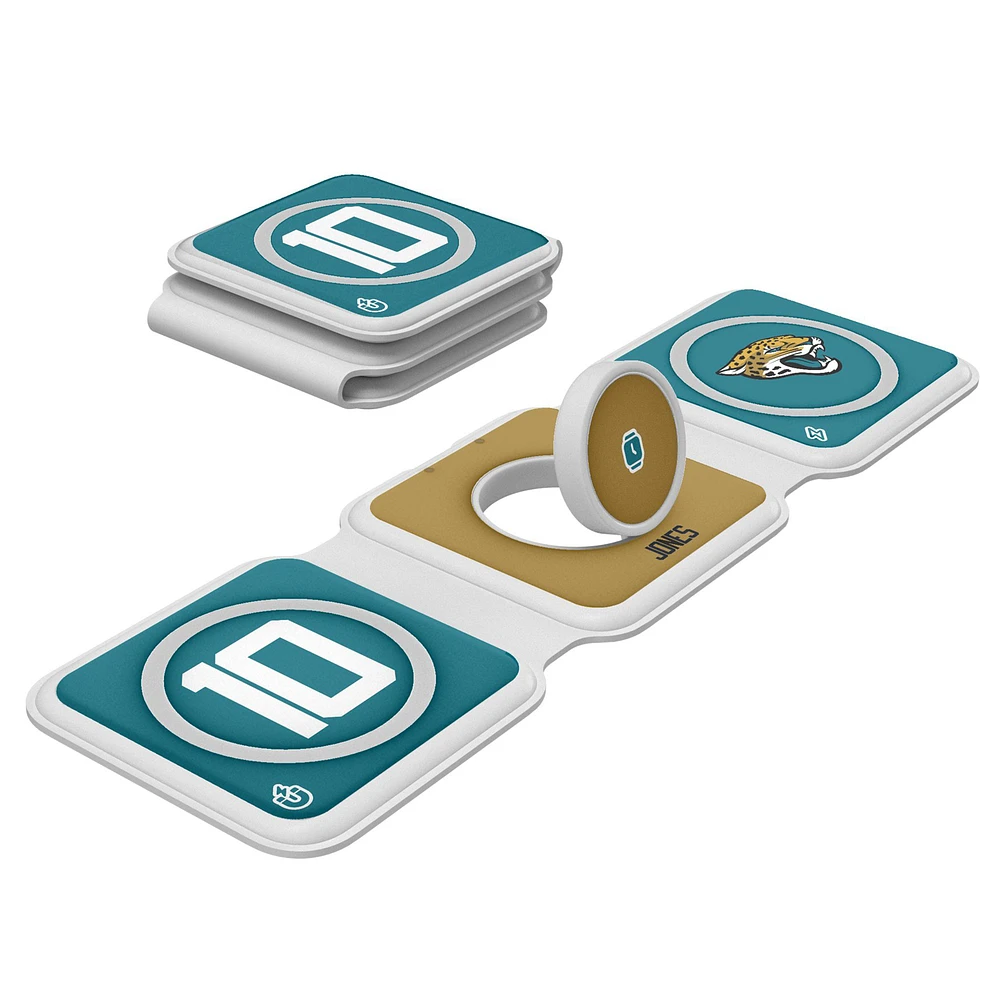 Keyscaper Mac Jones Jacksonville Jaguars 3-in-1 Foldable Charger