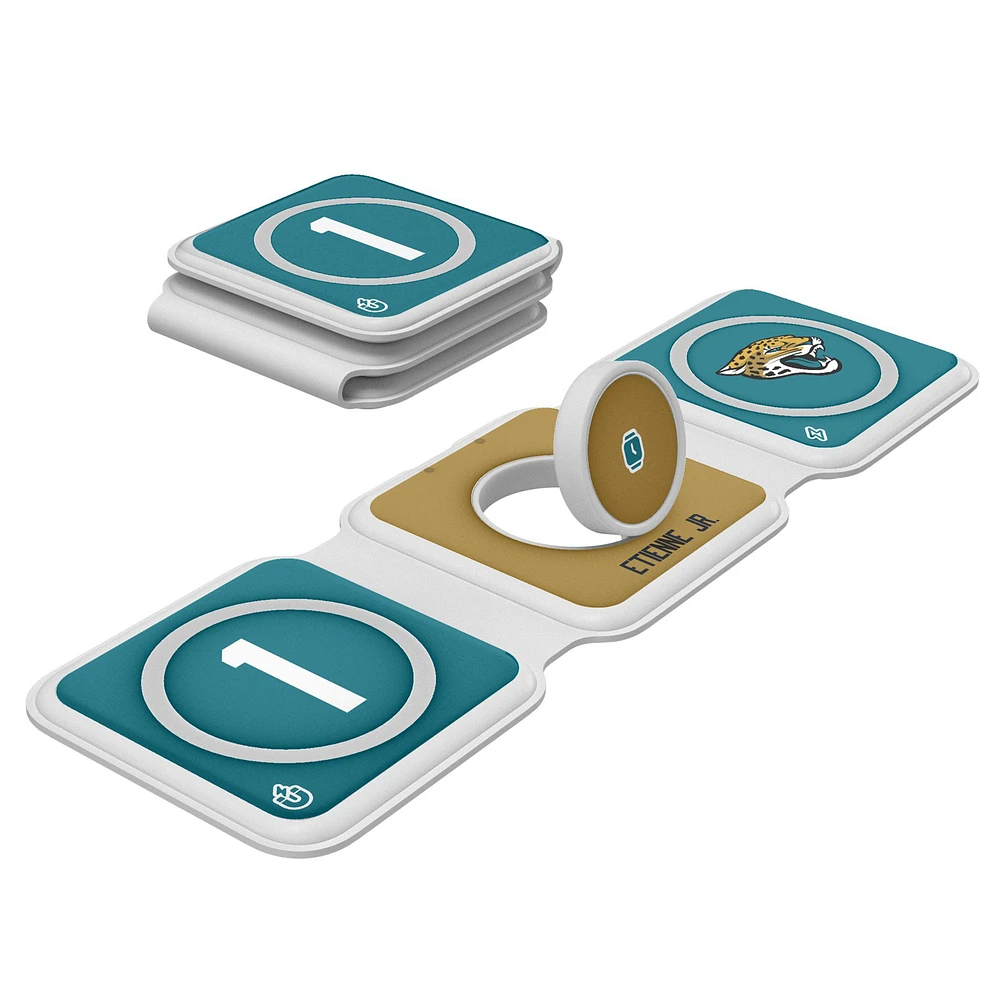 Keyscaper Travis Etienne Jacksonville Jaguars 3-in-1 Foldable Charger