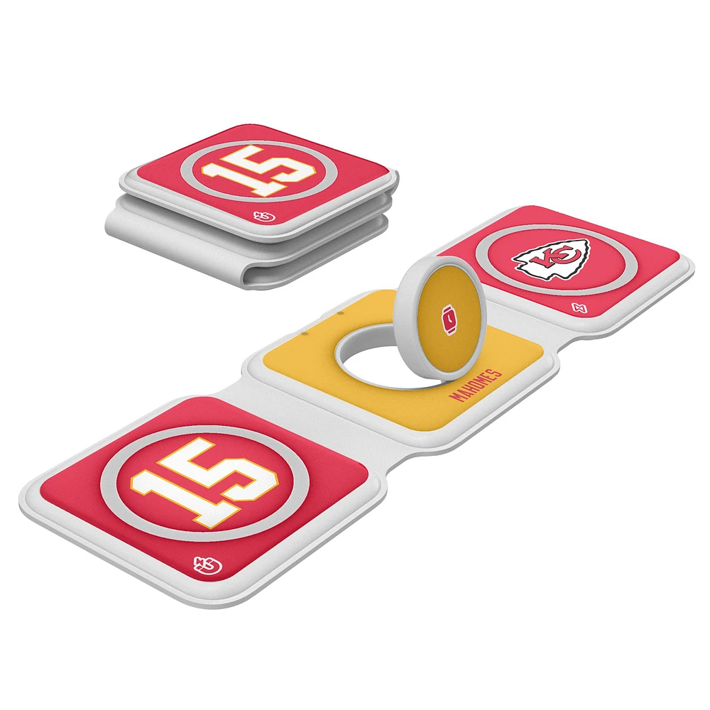 Keyscaper Patrick Mahomes Kansas City Chiefs 3-in-1 Foldable Charger