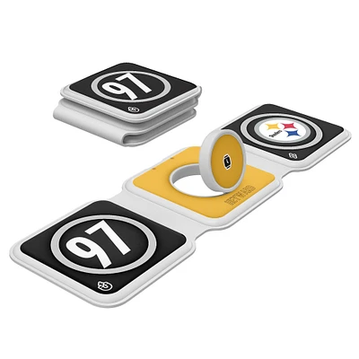 Keyscaper Cameron Heyward Pittsburgh Steelers 3-in-1 Foldable Charger
