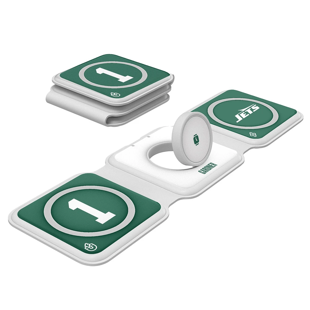 Keyscaper Ahmad Sauce Gardner New York Jets 3-in-1 Foldable Charger