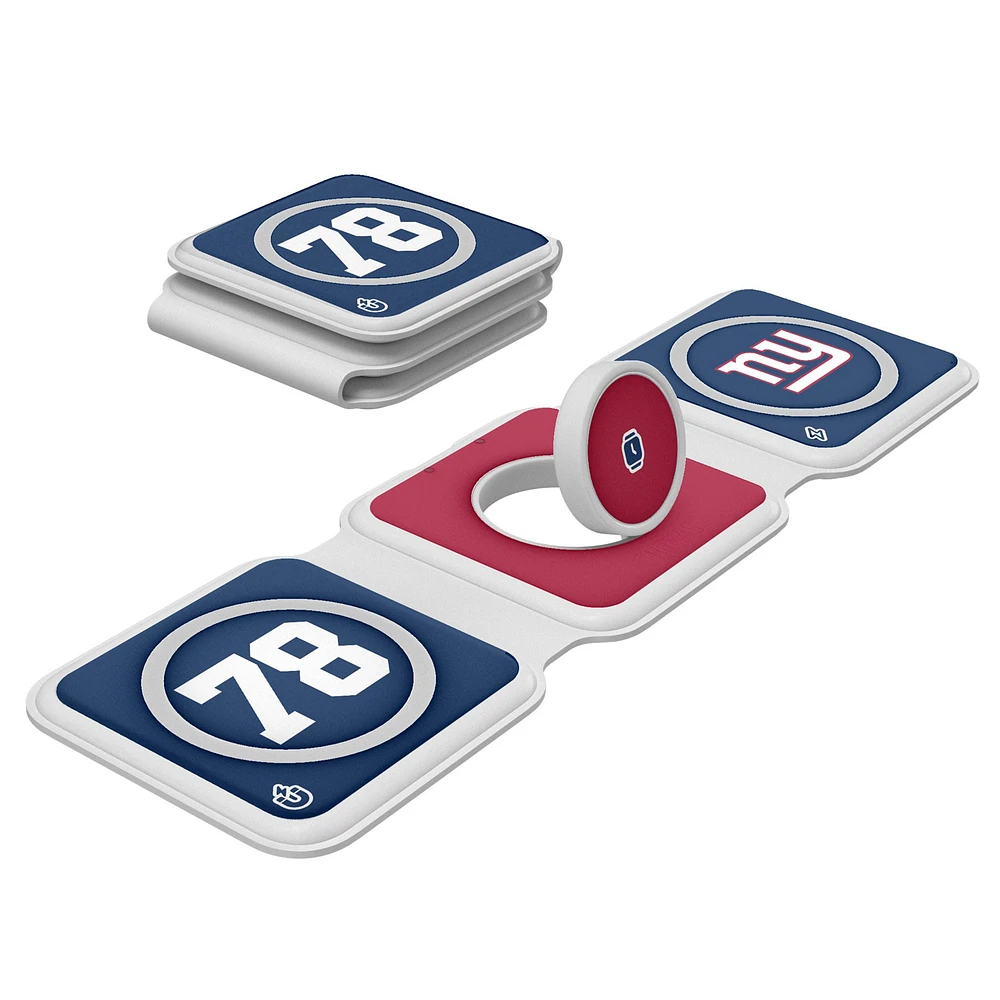 Keyscaper Andrew Thomas New York Giants 3-in-1 Foldable Charger