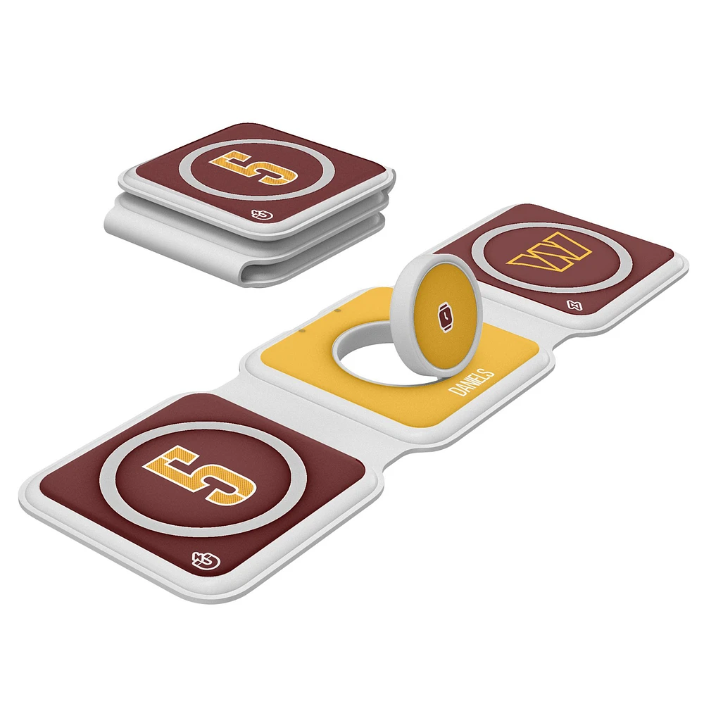 Keyscaper Jayden Daniels Washington Commanders 3-in-1 Foldable Charger
