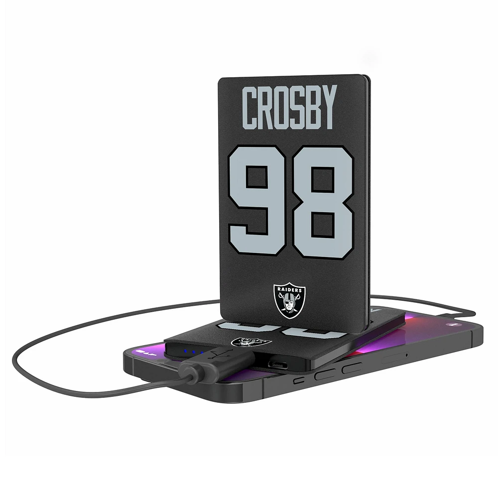 Keyscaper Maxx Crosby Las Vegas Raiders Credit Card Powerbank