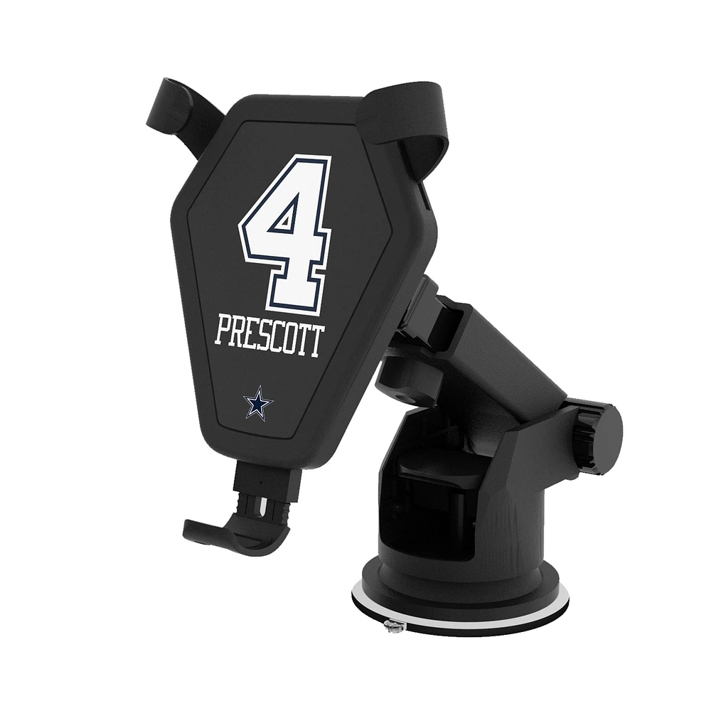 Keyscaper Dak Prescott Black Dallas Cowboys Wireless Car Charger
