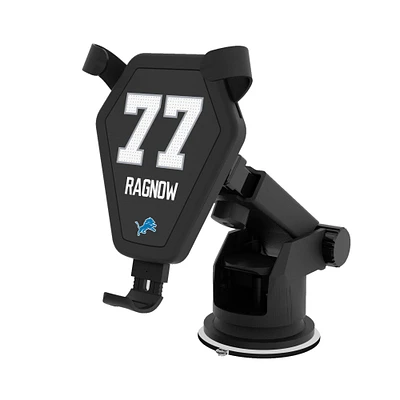 Keyscaper Frank Ragnow Black Detroit Lions Wireless Car Charger
