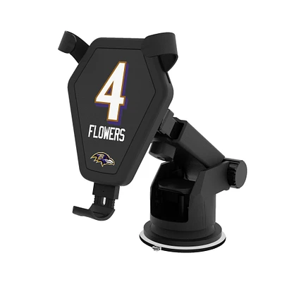 Keyscaper Zay Flowers Black Baltimore Ravens Wireless Car Charger