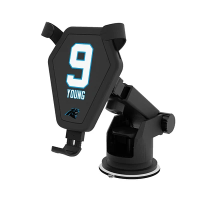 Keyscaper Bryce Young Black Carolina Panthers Wireless Car Charger