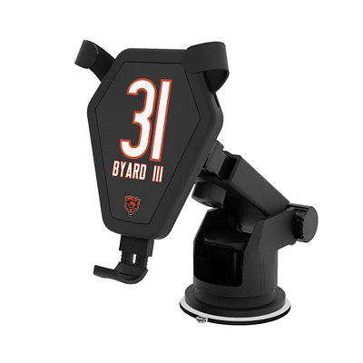 Keyscaper Kevin Byard III Black Chicago Bears Wireless Car Charger