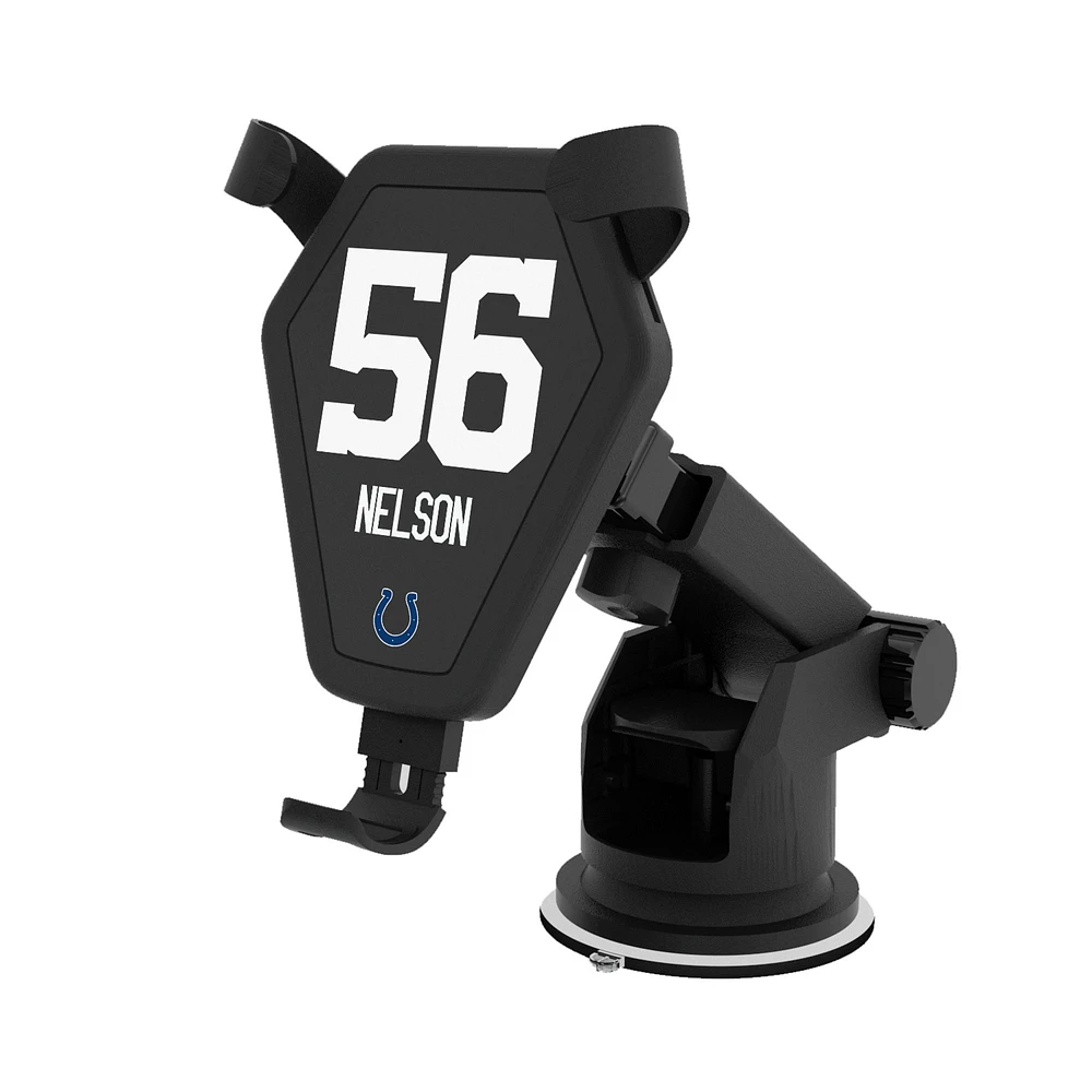 Keyscaper Quenton Nelson Black Indianapolis Colts Wireless Car Charger