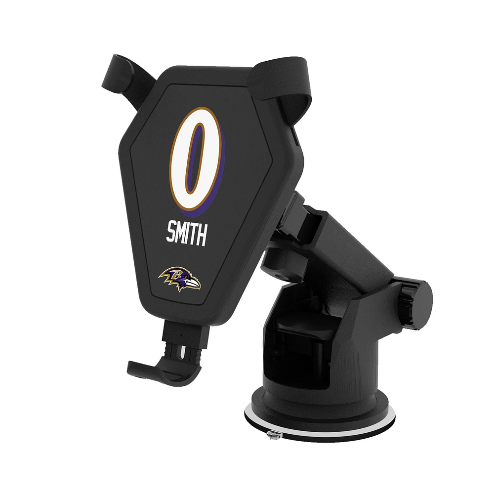 Keyscaper Roquan Smith Black Baltimore Ravens Wireless Car Charger
