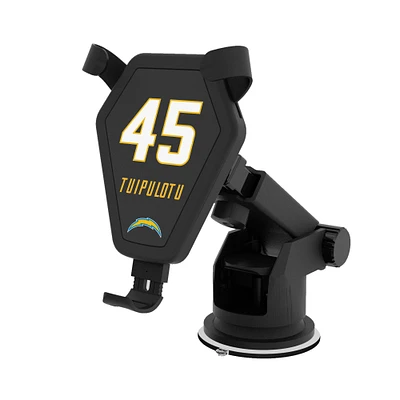 Keyscaper Tuli Tuipulotu Black Los Angeles Chargers Wireless Car Charger