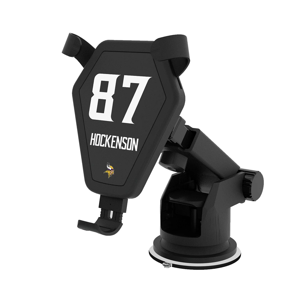 Keyscaper T.J. Hockenson Black Minnesota Vikings Wireless Car Charger
