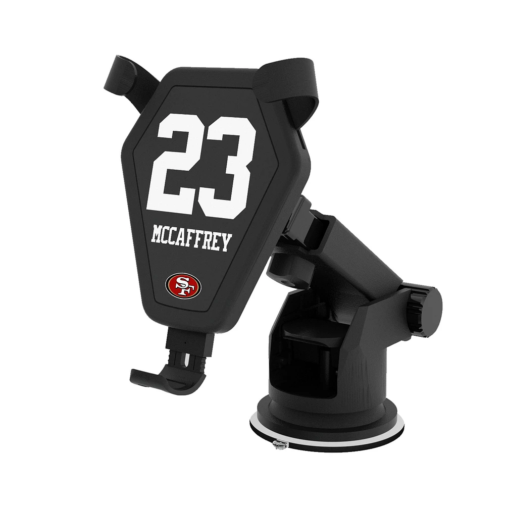Keyscaper Christian McCaffrey Black San Francisco 49ers Wireless Car Charger