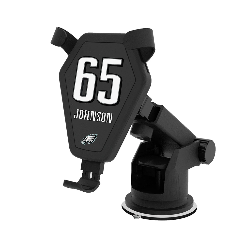 Keyscaper Lane Johnson Black Philadelphia Eagles Wireless Car Charger