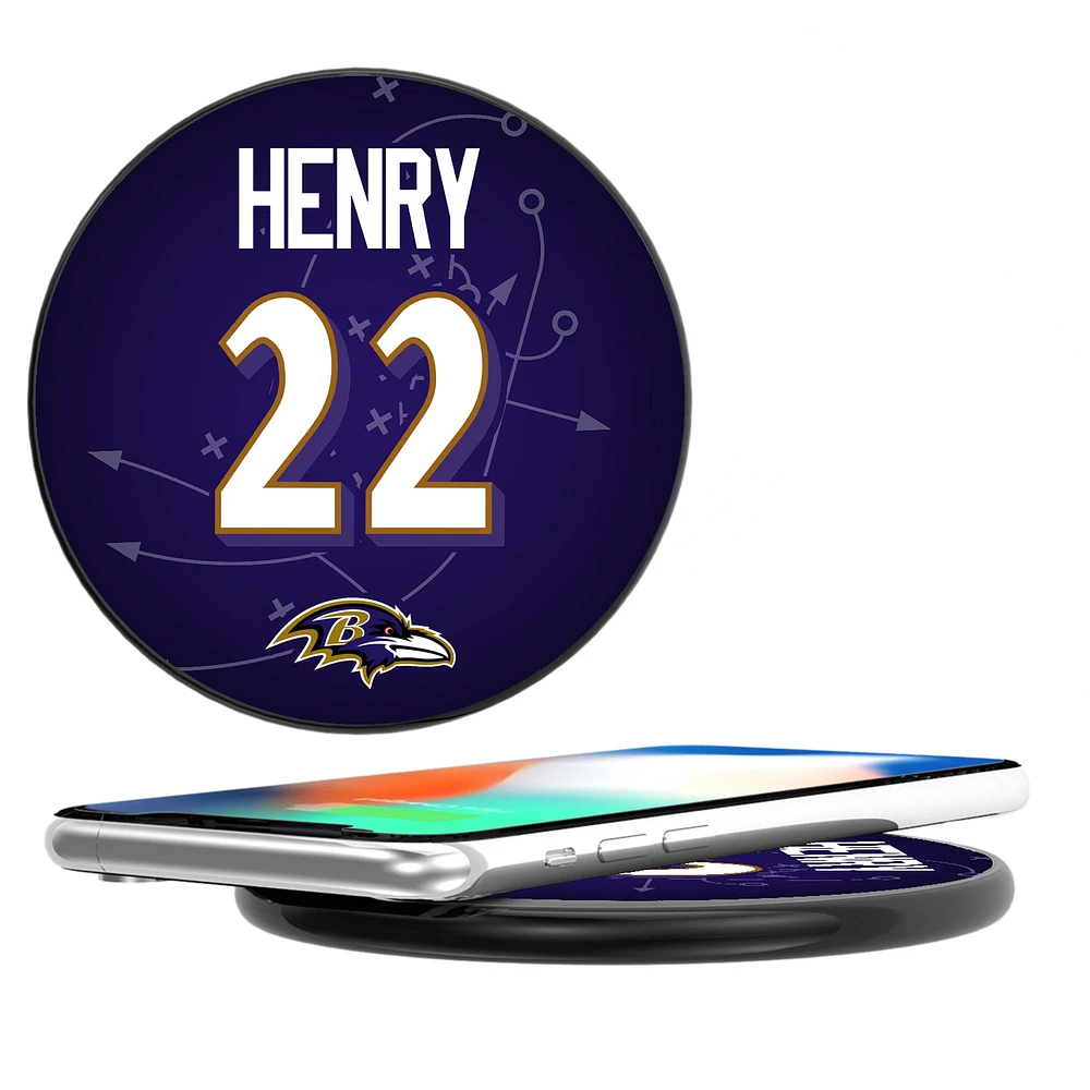 Keyscaper Derrick Henry Black Baltimore Ravens Wireless Charging Station