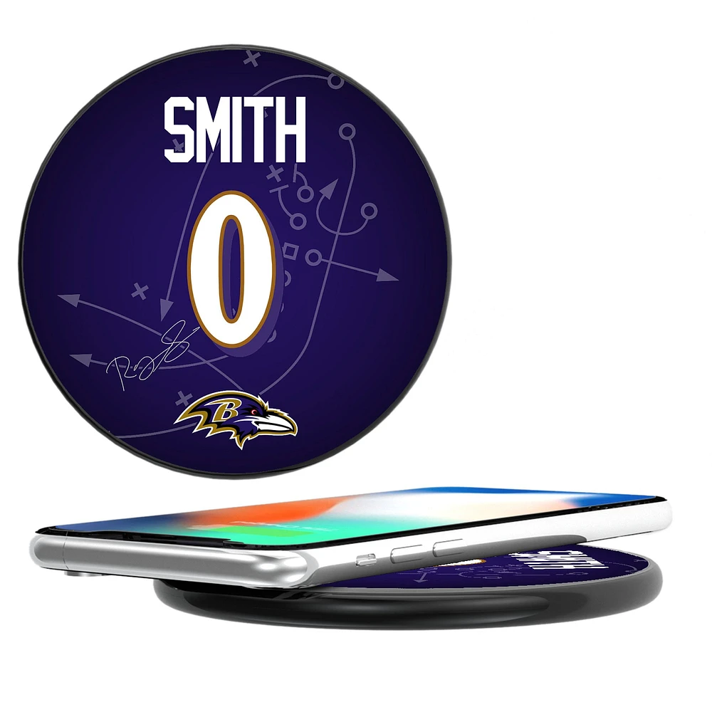 Keyscaper Roquan Smith Black Baltimore Ravens Wireless Charging Station
