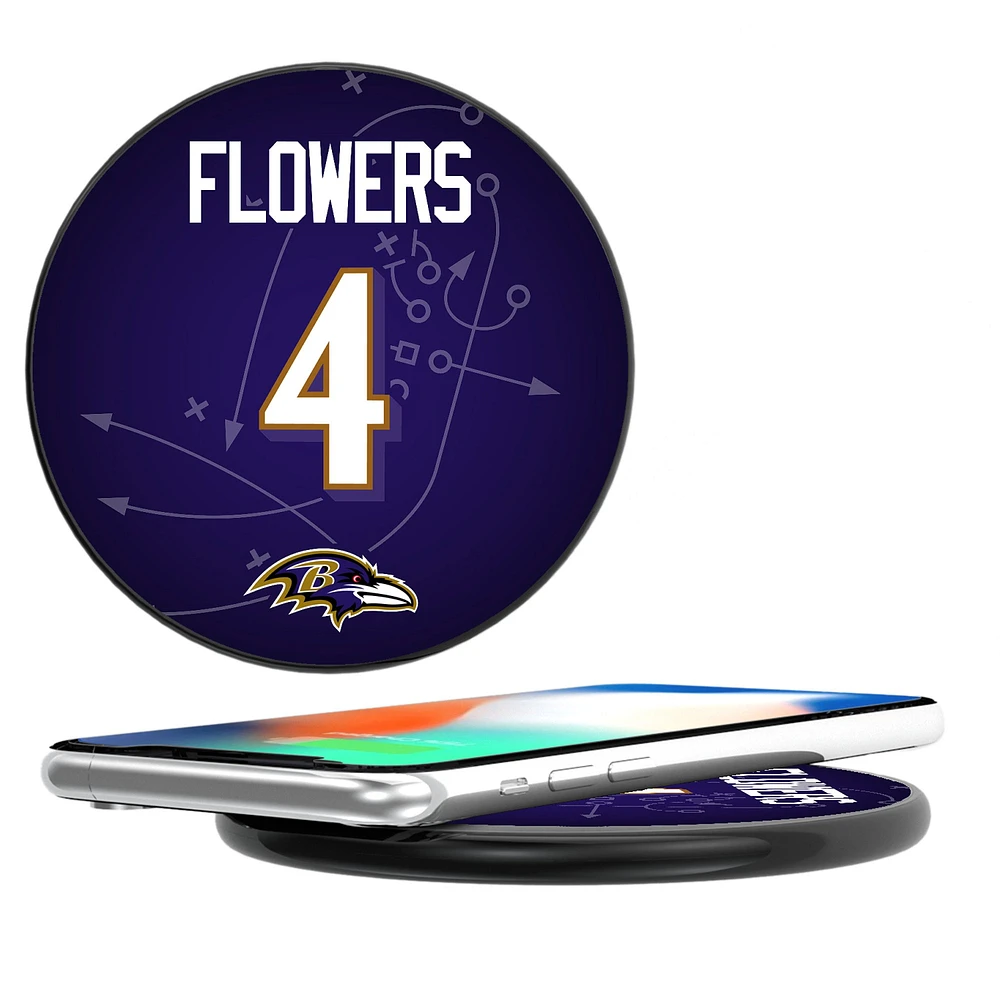 Keyscaper Zay Flowers Black Baltimore Ravens Wireless Charging Station