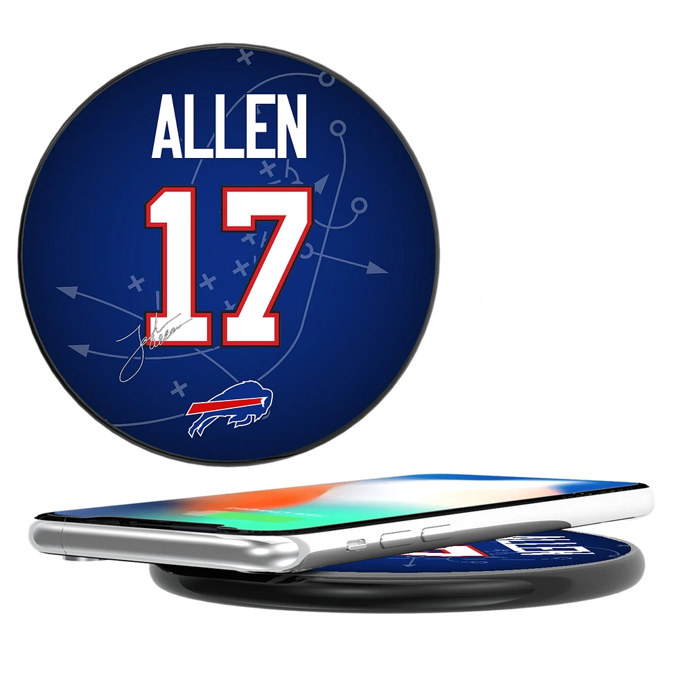 Keyscaper Josh Allen Black Buffalo Bills Wireless Charging Station