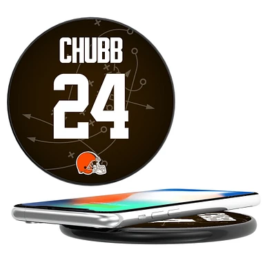 Keyscaper Nick Chubb Black Cleveland Browns Wireless Charging Station