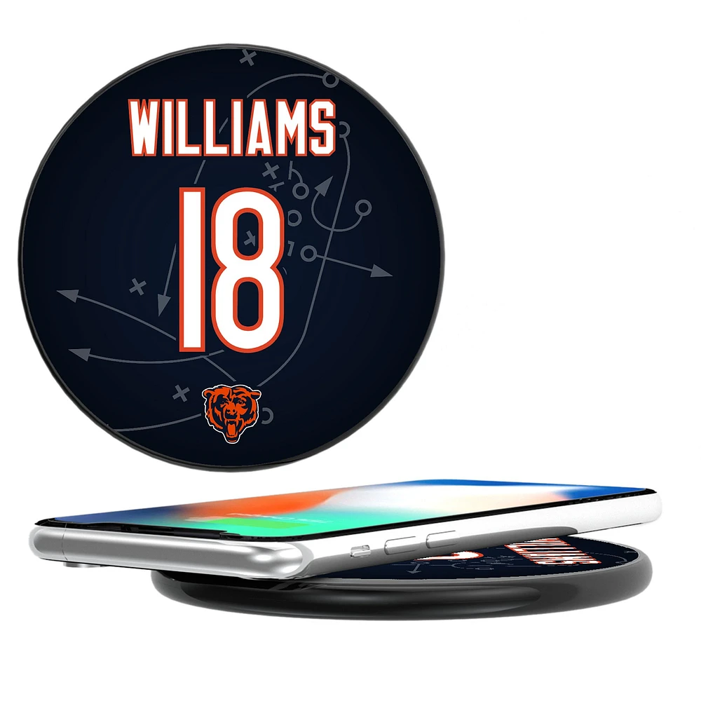 Keyscaper Caleb Williams Black Chicago Bears Wireless Charging Station