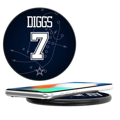 Keyscaper Trevon Diggs Black Dallas Cowboys Wireless Charging Station