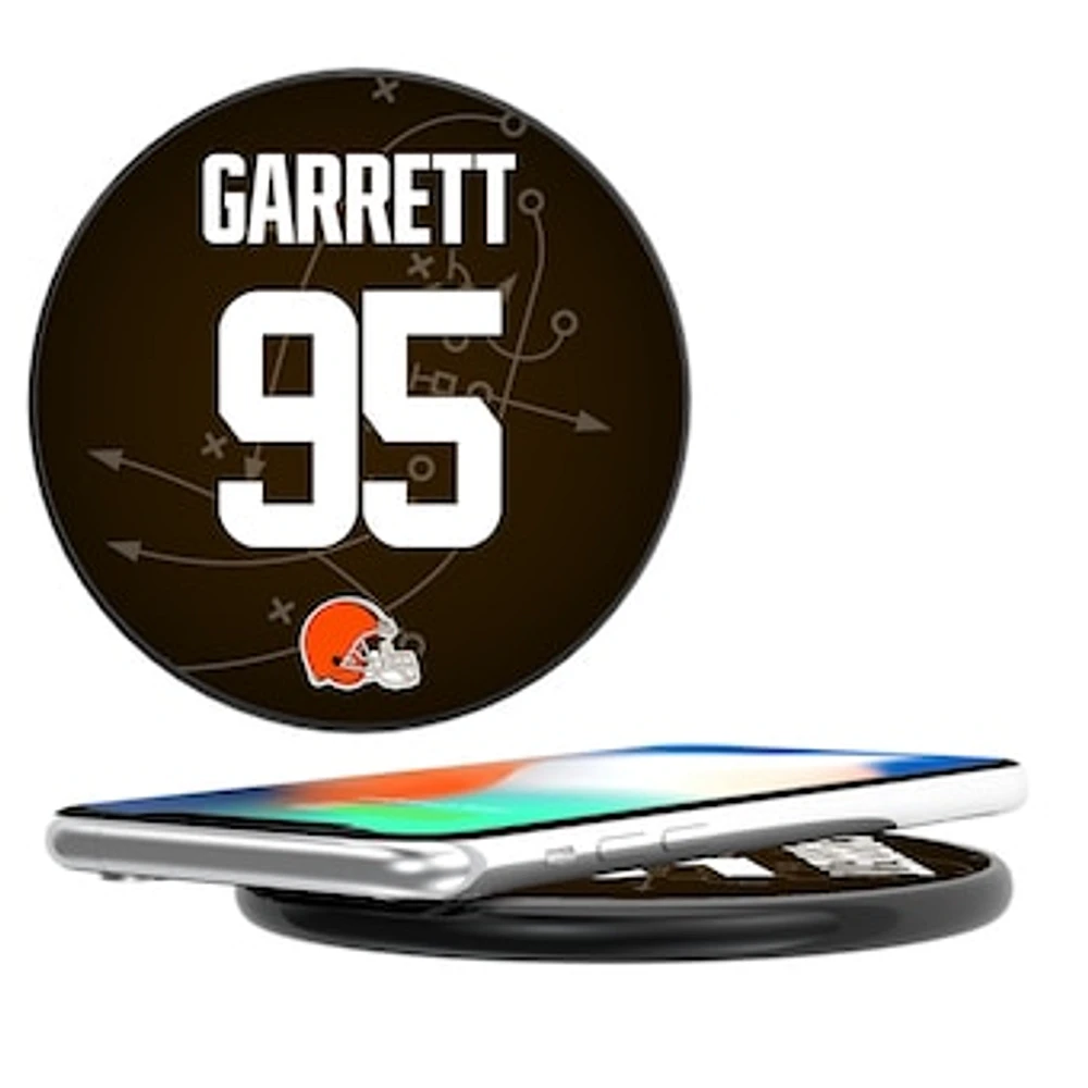 Keyscaper Myles Garrett Black Cleveland Browns Wireless Charging Station