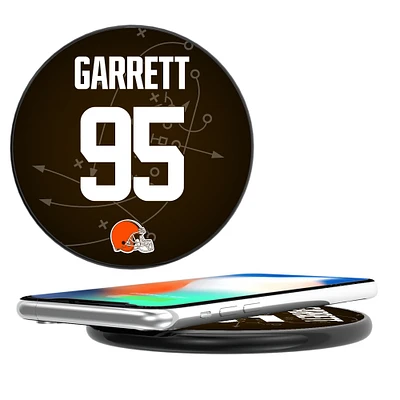 Keyscaper Myles Garrett Black Cleveland Browns Wireless Charging Station