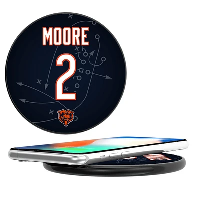 Keyscaper D.J. Moore Black Chicago Bears Wireless Charging Station