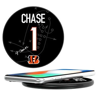 Keyscaper Ja'Marr Chase Black Cincinnati Bengals Wireless Charging Station
