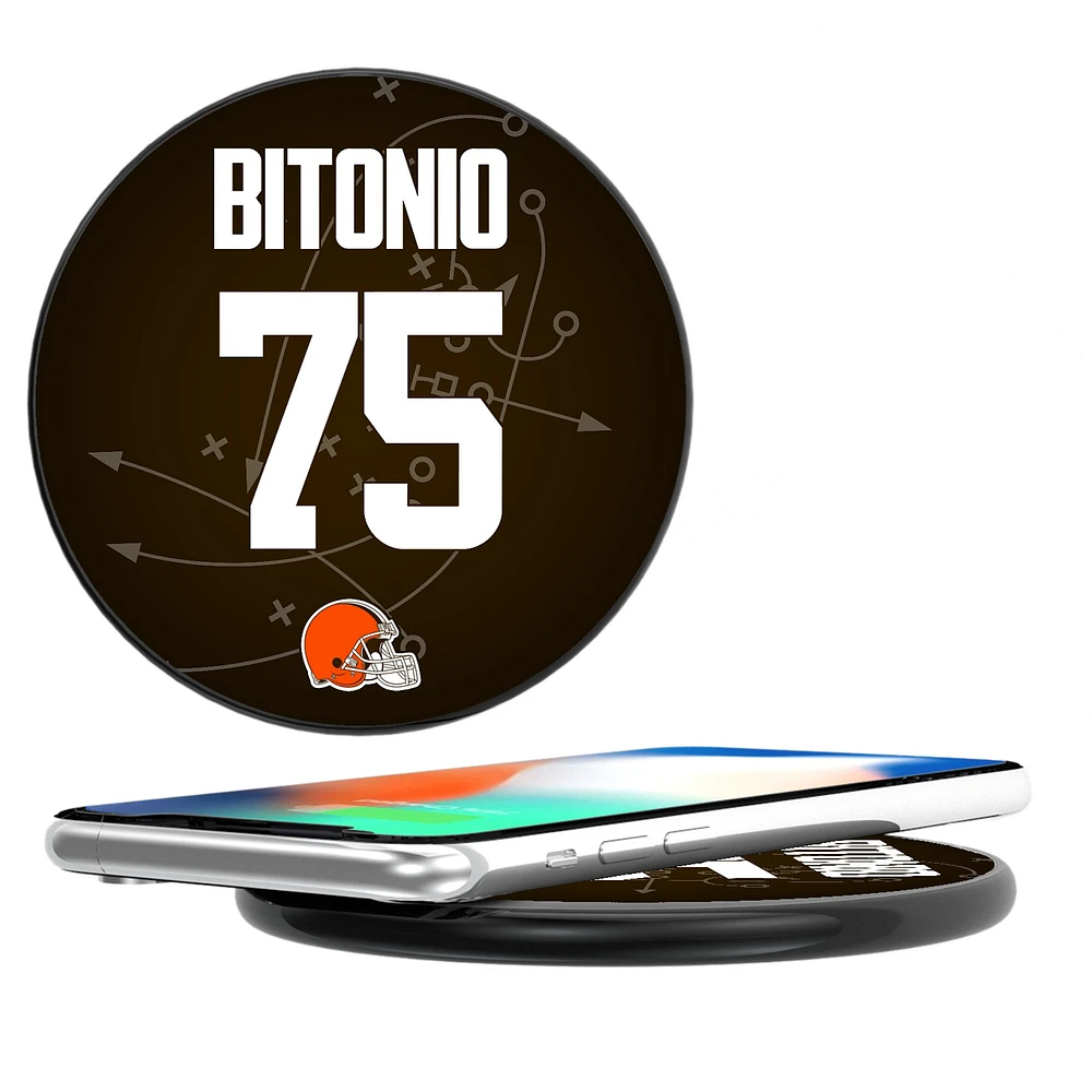 Keyscaper Joel Bitonio Black Cleveland Browns Wireless Charging Station