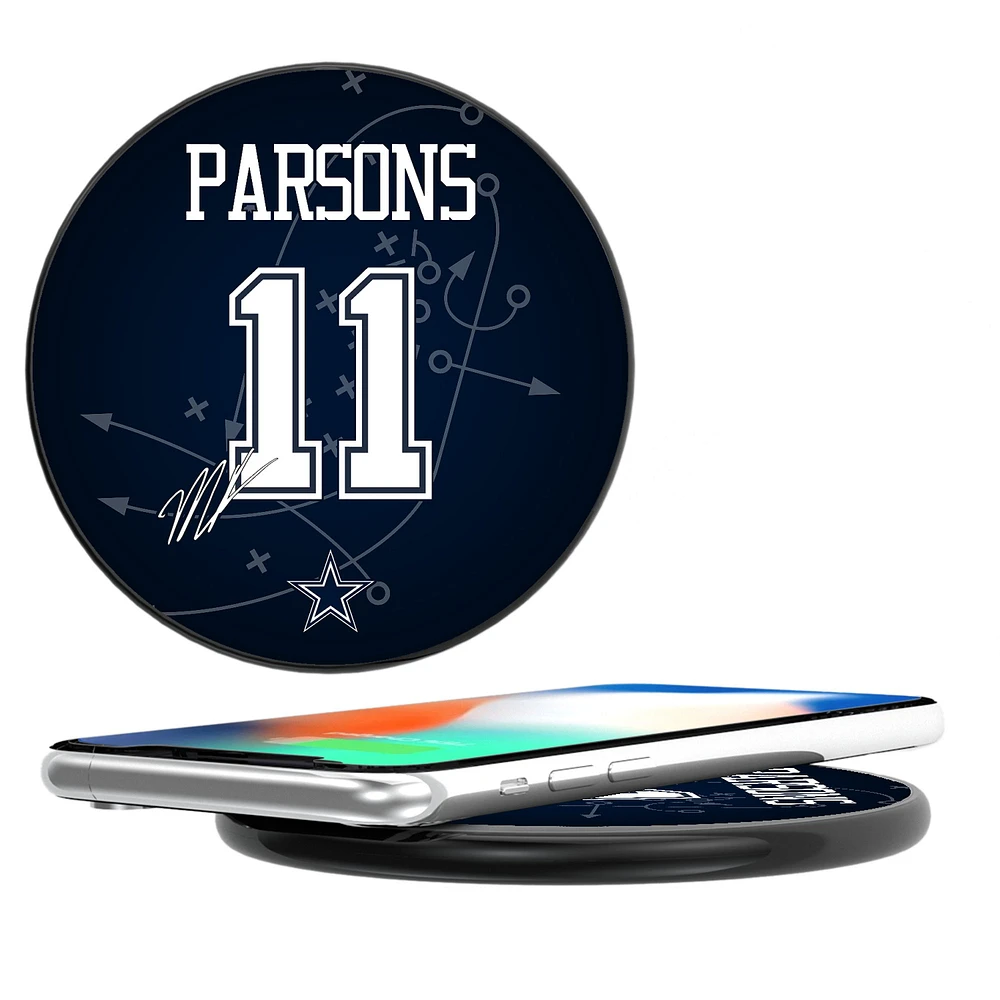 Keyscaper Micah Parsons Black Dallas Cowboys Wireless Charging Station