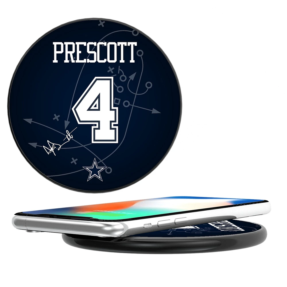 Keyscaper Dak Prescott Black Dallas Cowboys Wireless Charging Station