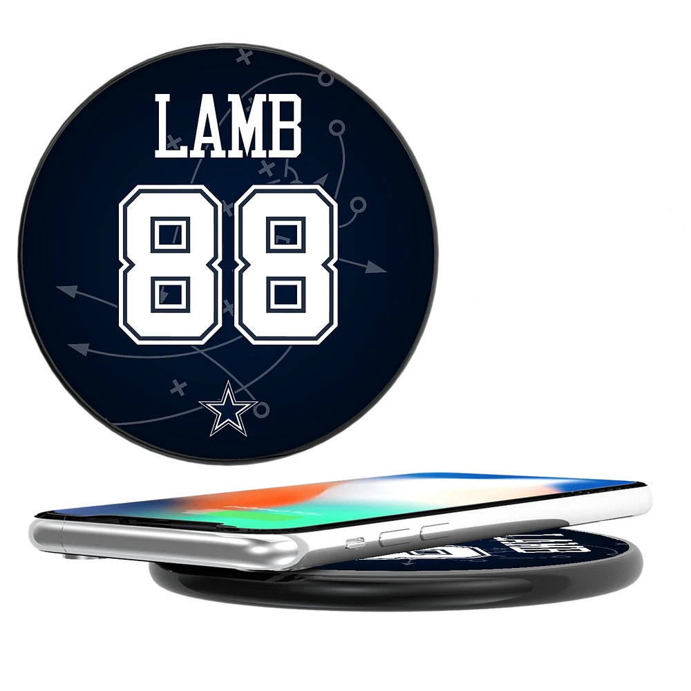 Keyscaper CeeDee Lamb Black Dallas Cowboys Wireless Charging Station