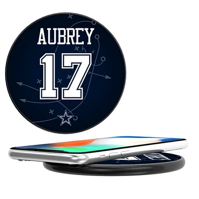 Keyscaper Brandon Aubrey Black Dallas Cowboys Wireless Charging Station