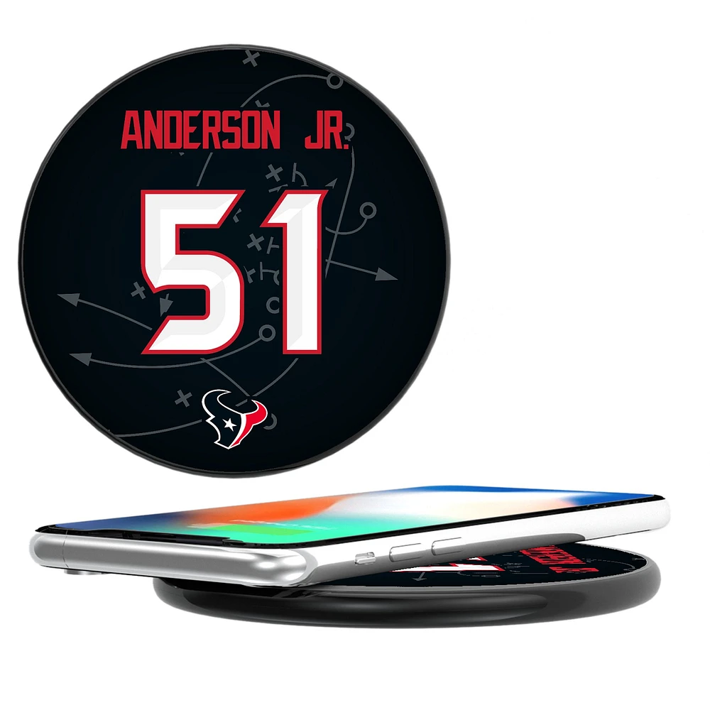 Keyscaper Will Anderson Jr. Black Houston Texans Wireless Charging Station