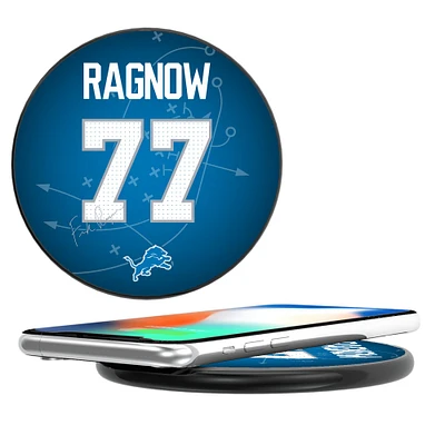 Keyscaper Frank Ragnow Black Detroit Lions Wireless Charging Station
