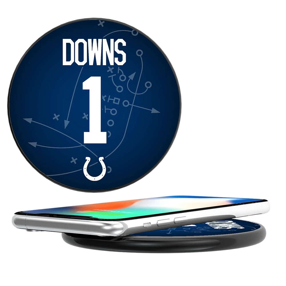 Keyscaper Josh Downs Black Indianapolis Colts Wireless Charging Station