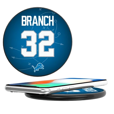 Keyscaper Brian Branch Black Detroit Lions Wireless Charging Station