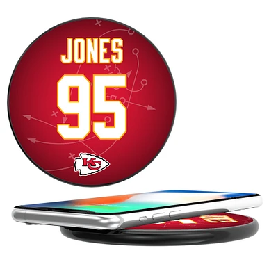 Keyscaper Chris Jones Black Kansas City Chiefs Wireless Charging Station