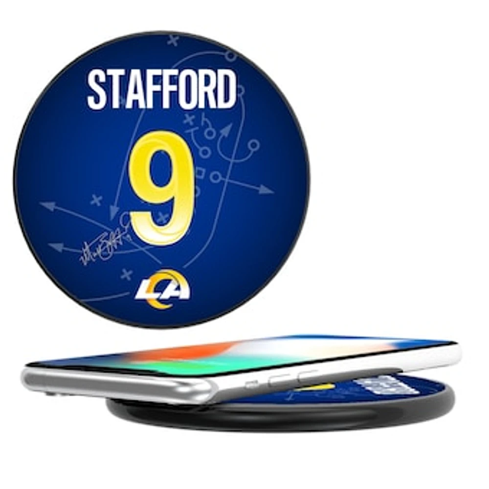 Keyscaper Matthew Stafford Black Los Angeles Rams Wireless Charging Station