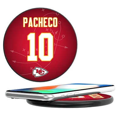 Keyscaper Isiah Pacheco Black Kansas City Chiefs Wireless Charging Station