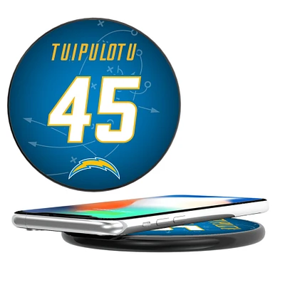 Keyscaper Tuli Tuipulotu Black Los Angeles Chargers Wireless Charging Station
