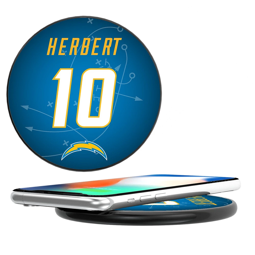 Keyscaper Justin Herbert Black Los Angeles Chargers Wireless Charging Station