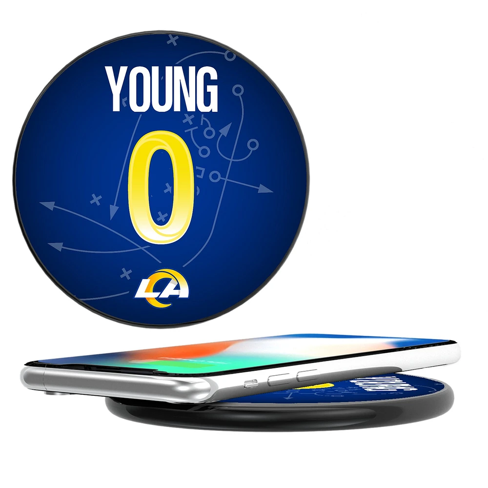 Keyscaper Byron Young Black Los Angeles Rams Wireless Charging Station