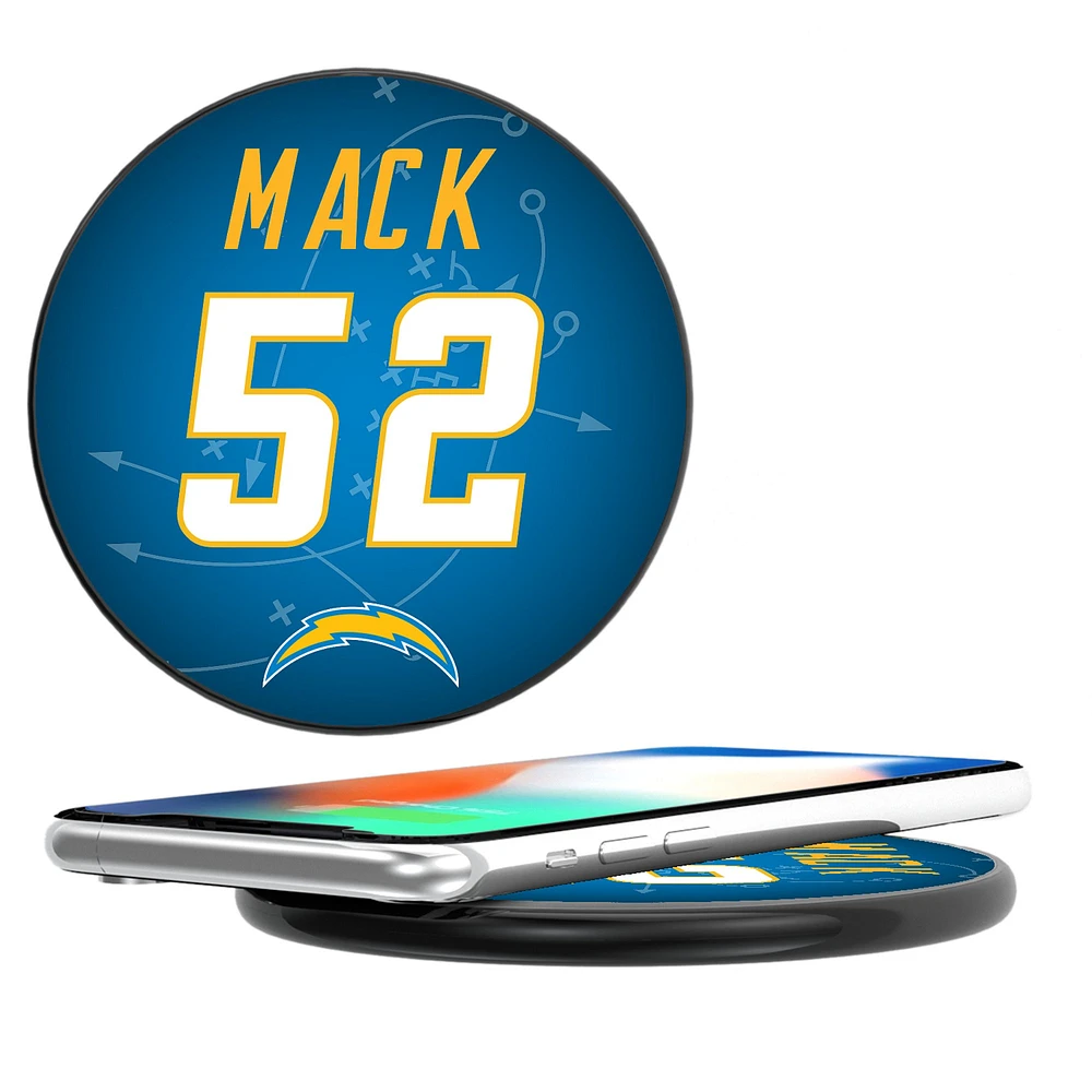 Keyscaper Khalil Mack Black Los Angeles Chargers Wireless Charging Station