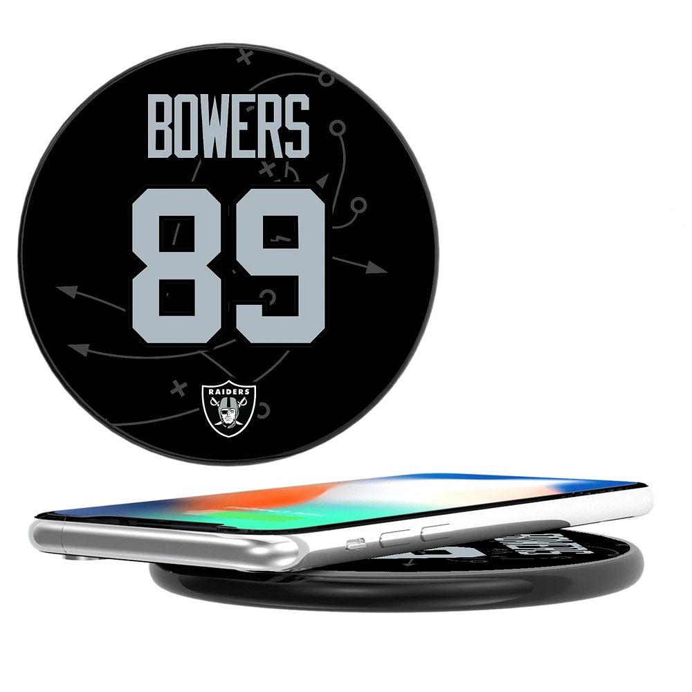 Keyscaper Brock Bowers Black Las Vegas Raiders Wireless Charging Station