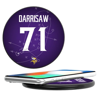 Keyscaper Christian Darrisaw Black Minnesota Vikings Wireless Charging Station